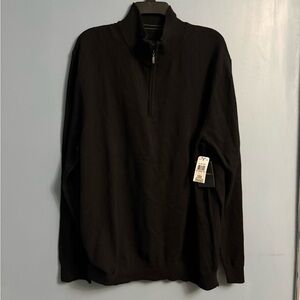 Men's Classic Black Zip-Up Sweater